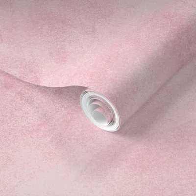 Spoonflower Pre-pasted Wallpaper Watercolor Texture - Pink Blush Color 2' X 12' Removable