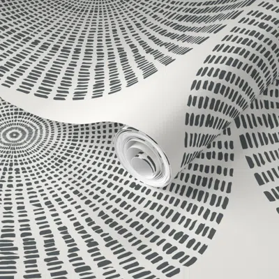 Spoonflower Pre-pasted Wallpaper Wholly Plain (steel) 2' X 12' Removable In Neutral