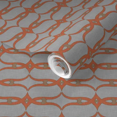 Spoonflower Pre-pasted Wallpaper Widden Scroll Linen 2' X 12' Removable