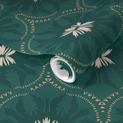 Spoonflower Pre-pasted Wallpaper Wildlfower Jasmin Deco  Removable