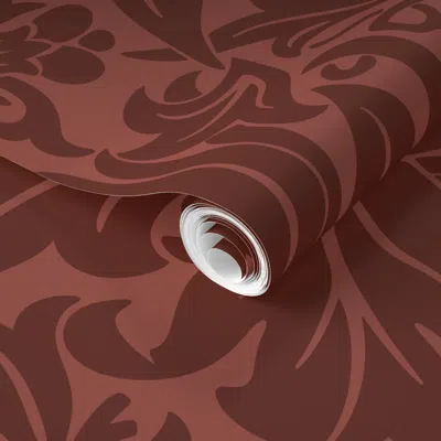 Spoonflower Pre-pasted Wallpaper William Morris Tulip Monochrome 6 2' X 12' Removable