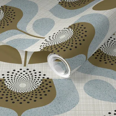 Spoonflower Pre-pasted Wallpaper Wonderful World Of Scandi Blooms-small Scale 2' X 12' Removable