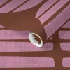 Spoonflower Pre-pasted Wallpaper Xl/ Retro Pink Brown Geometric Capsule Pattern Bold Mid-century Modern Boho 2'  In Pink