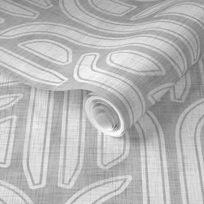 Spoonflower Pre-pasted Wallpaper Y Knot - Linen 2' X 12' Removable