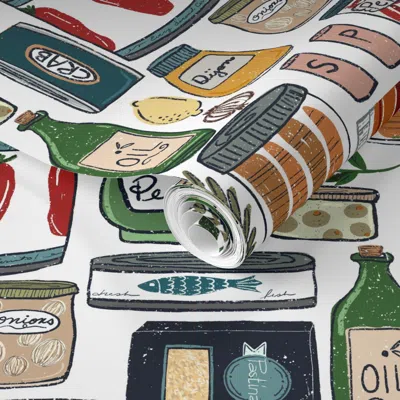 Spoonflower Pre-pasted Wallpaper Yes Chef 2' X 12' Removable