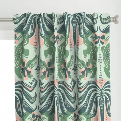 Spoonflower Preppy Crocos In Mint Curtain Panel