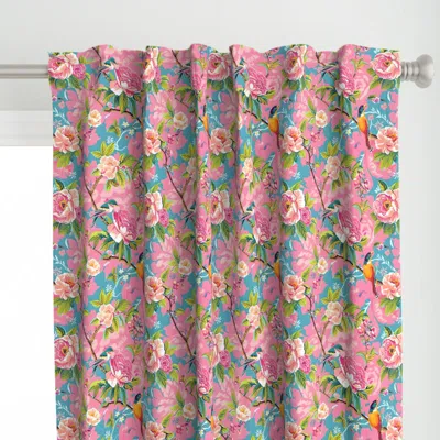 Spoonflower Preppy Modern Chinoiserie Curtain Panel