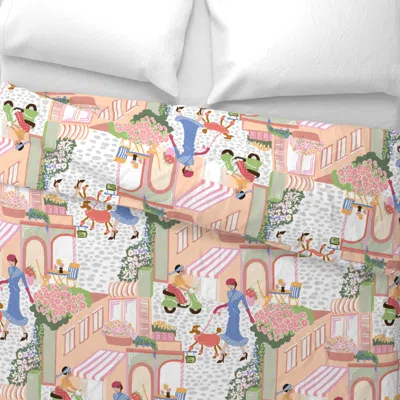 Spoonflower Preppy Parisian Street Wide Cotton Sateen 3.5 oz 26" X 20" Standard Knife Edge