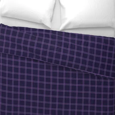 Spoonflower Pretty In Purple Euro Pillow Sham In Blue
