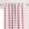 Spoonflower Pretty Pink Gingham-soft Curtain Panel
