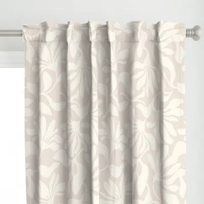 Spoonflower Prima Flora Cream Curtain Panel