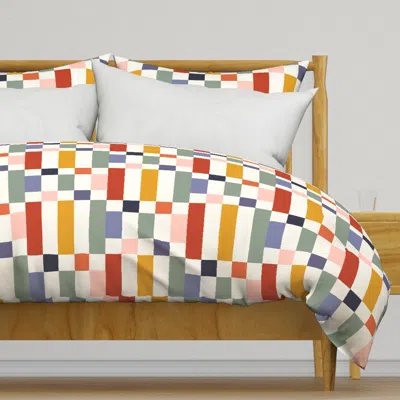 Spoonflower Primary Play Colorful Red Duvet Cover