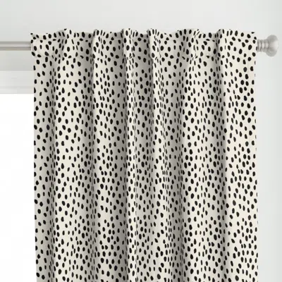 Spoonflower Printemps In Ebony / Tint Curtain Panel