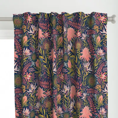 Spoonflower Protea Garden Curtain Panel