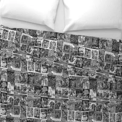 Spoonflower Pulp Fiction Sci Fi Black & White 1 Euro Pillow Sham