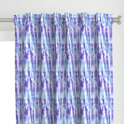 Spoonflower Purple And Blue Tie-dye Curtain Panel