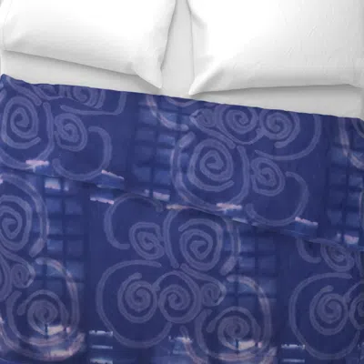 Spoonflower Purple Swirls Wide Cotton Sateen 3.5 oz 26" X 20" Standard Knife Edge