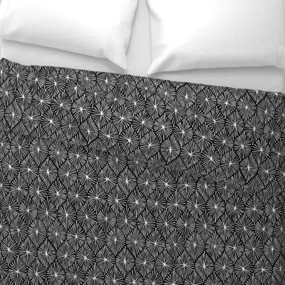Spoonflower Quasar - Halfsize - White & Black Wide Cotton Sateen 3.5 oz 26" X 20" Standard Knife Edge