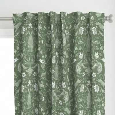Spoonflower Rabbits In The Hedgerow Curtain Panel