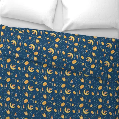 Spoonflower Rabbits Of The Moon Harvest Wide Cotton Sateen 3.5 oz 26" X 20" Standard Knife Edge