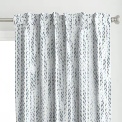 Spoonflower Rain Midmod Vertical Curtain Panel