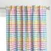 Spoonflower Rainbow Checkered Stripes Curtain Panel