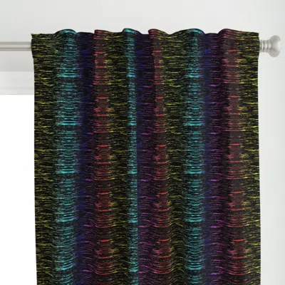 Spoonflower Rainbow Textures Dark Curtain Panel