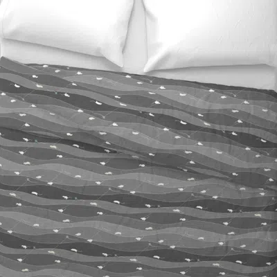 Spoonflower Rats Love Kites Grayscale Wide Cotton Sateen 3.5 oz 26" X 20" Standard Knife Edge