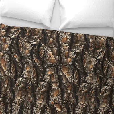 Spoonflower Realistic Tree Bark Texture With Earthy Tones Wide Cotton Sateen 3.5 oz 26" X 20" Standard Knife Edg