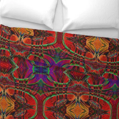 Spoonflower Red Alert Wide Cotton Sateen 3.5 oz 26" X 20" Standard Knife Edge