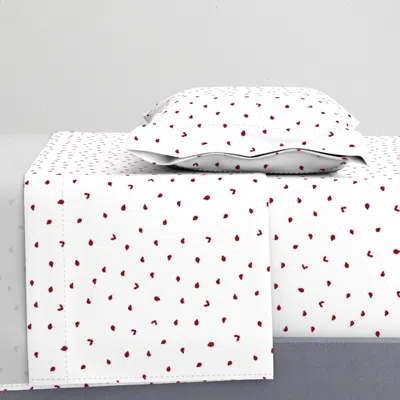 Spoonflower Red Ladybugs On White Twin Xl Sheet Set