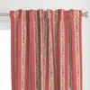 Spoonflower Red Whimsy Folk Stripe 9 Curtain Panel