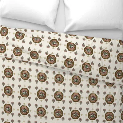 Spoonflower Renaissance Design Ivory Wide Cotton Sateen 3.5 oz 26" X 20" Standard Knife Edge