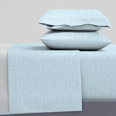 Spoonflower Retro Check - Sky King Sheet Set