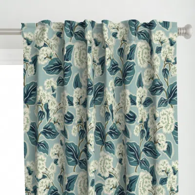 Spoonflower Retro Floral - Large - Curtain Panel