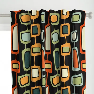 Spoonflower Retro Large Mid Century Curtain Panel