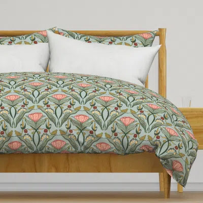 Spoonflower Retro Nouveau Pattern Duvet Cover
