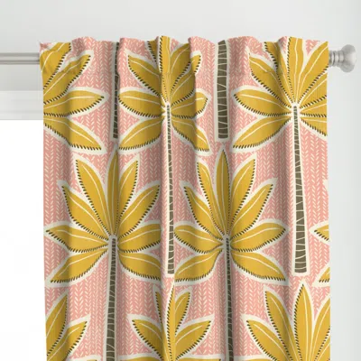 Spoonflower Retro Palm Springs Palms Curtain Panel