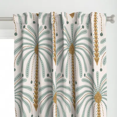 Spoonflower Retro Palm Springs Trees Curtain Panel