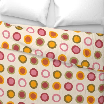 Spoonflower Retro Polka Dots - Mid Century Abstract King Pillow Sham