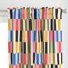 Spoonflower Retro Rainbow Stripe 1.5" Curtain Panel