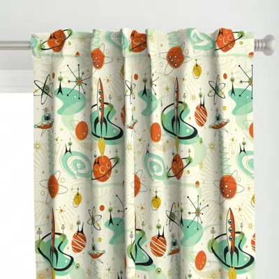 Spoonflower Retro Space Cats - Xl - Curtain Panel