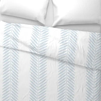 Spoonflower Reverse Double Textured Vine Light Blue Wide Cotton Sateen 3.5 oz 26" X 20" Standard Knife Edge