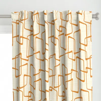 Spoonflower Reverse Faded Orange Curtain Panel