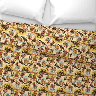 Spoonflower Ride Em Cowboy Vintage Horse Rodeo Western Ranch Wide Cotton Sateen 3.5 oz 26" X 20" Standard Knife 