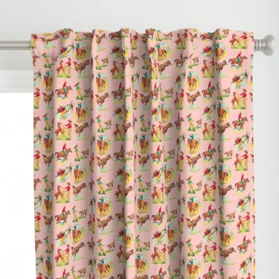 Spoonflower Ride Em Cowgirl Cowboy Curtain Panel