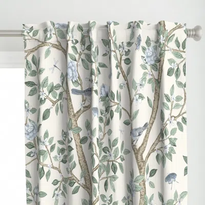 Spoonflower Roll B Custom Silver Curtain Panel