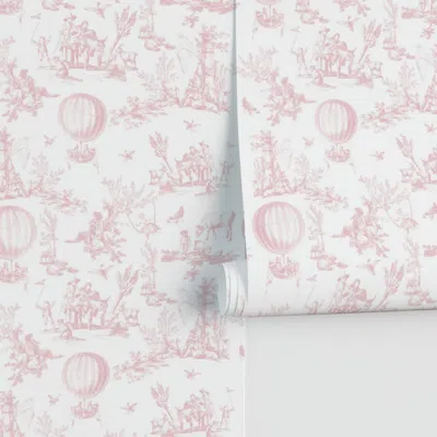 Spoonflower Romantic French Countryside Chinoiserie Pastoral Country Life Toile 8 Performance 2' X 12' In Neutral