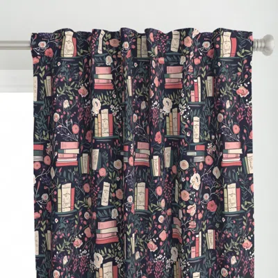 Spoonflower Romantic Library Curtain Panel