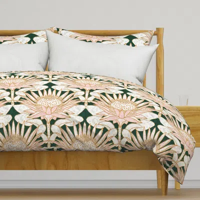Spoonflower Rose King Protea Art Deco Duvet Cover